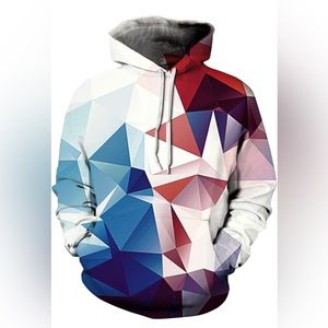 NEWCOSPLAY Unisex 3D Graphic Hoodies for Men Realistic Digital Print Pullover